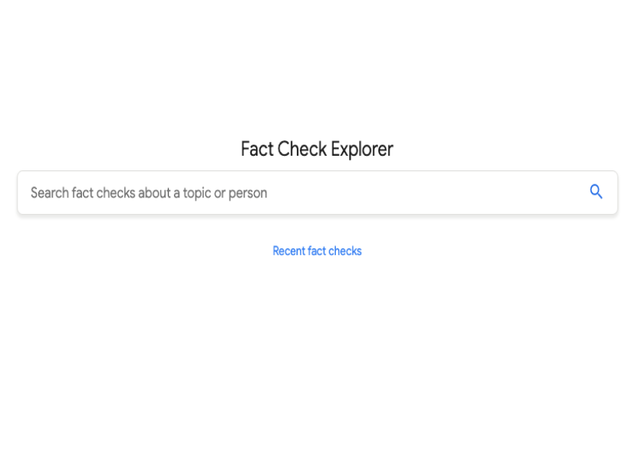 Fact Check Explorer Tool 