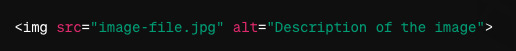 Implementing alt text in HTML code using the alt attribute 1