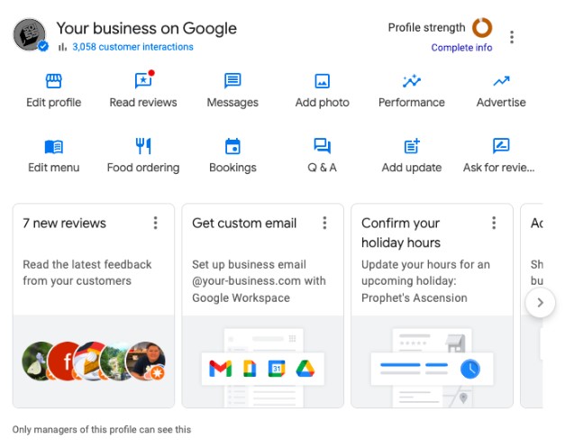 Sign in to Google My Business account you manage