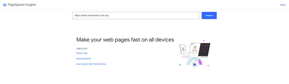 Test your website’s page speed with PageSpeed Insights tool