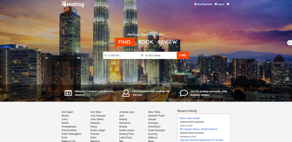 Hotfrog has a Malaysian directory listing for businesses in various states.