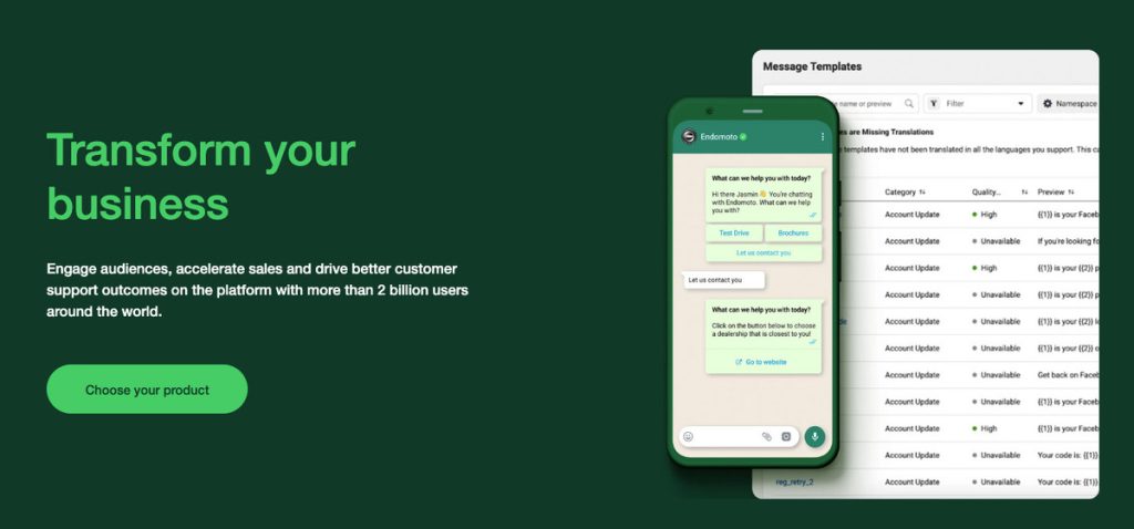 Utilise WhatsApp Business to engage audience, drive sales, and provide customer support