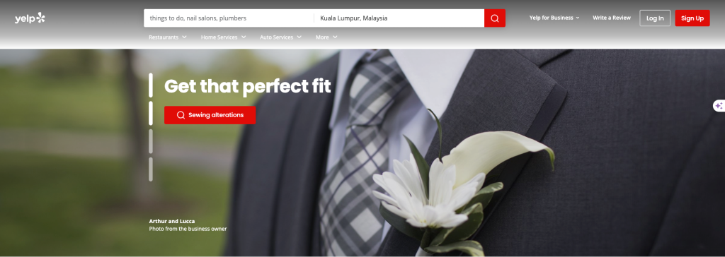 Yelp allows directory listing submissions for businesses in Malaysia to enhance local search rankings.