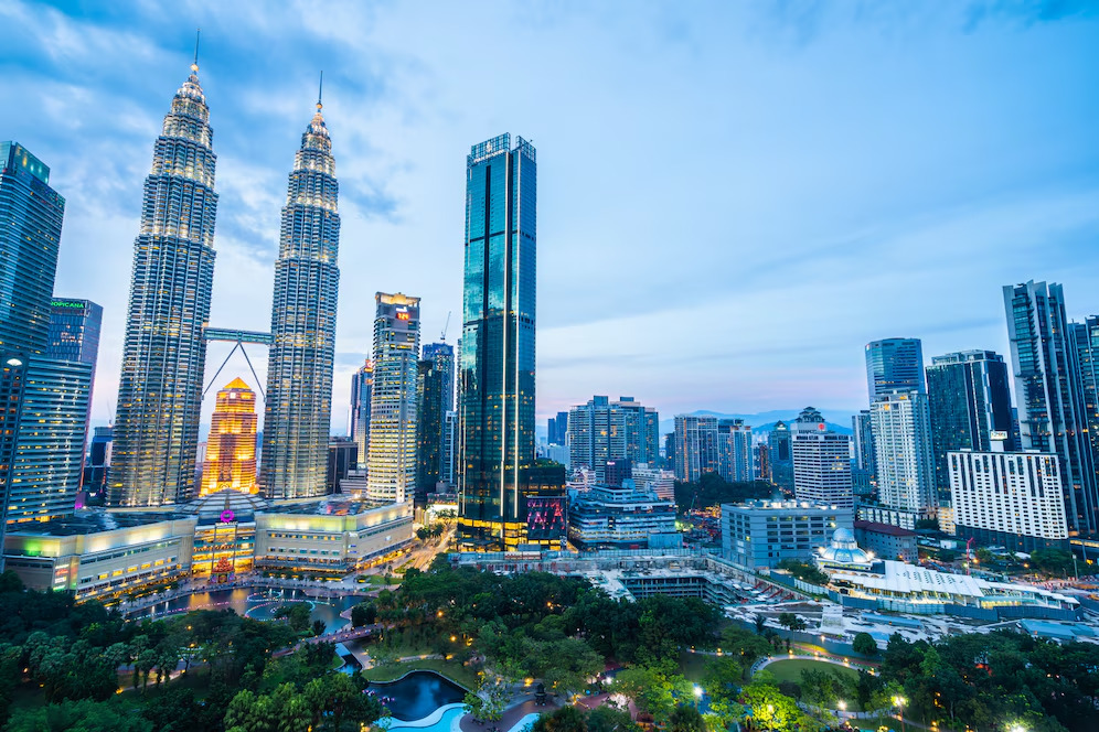 Skyscrapers in Malaysia symbolising the nations economic growth development and the impact of local SEO on business visibility