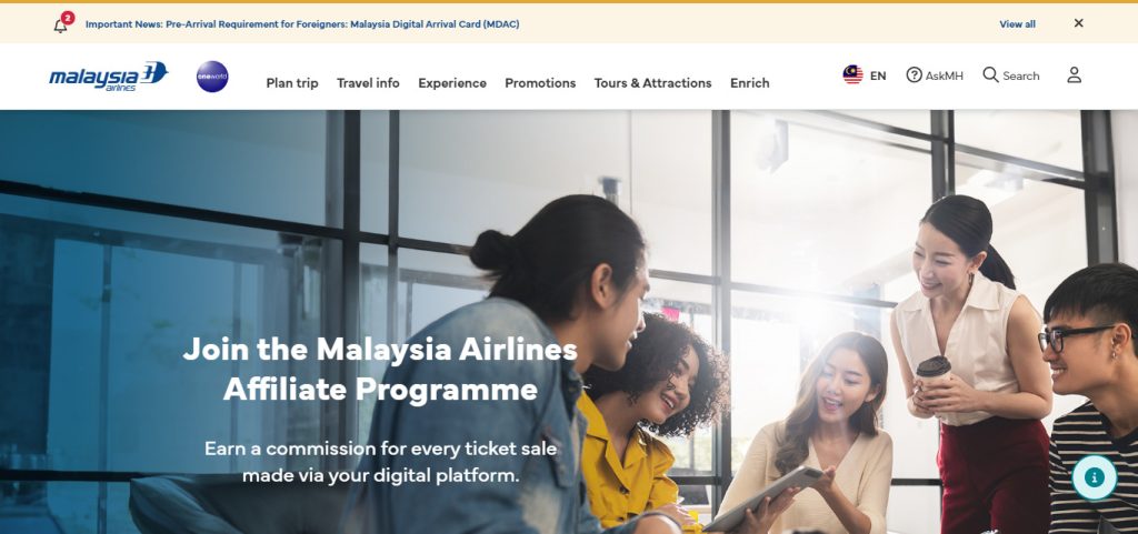 Malaysia Airlines Affiliate Program