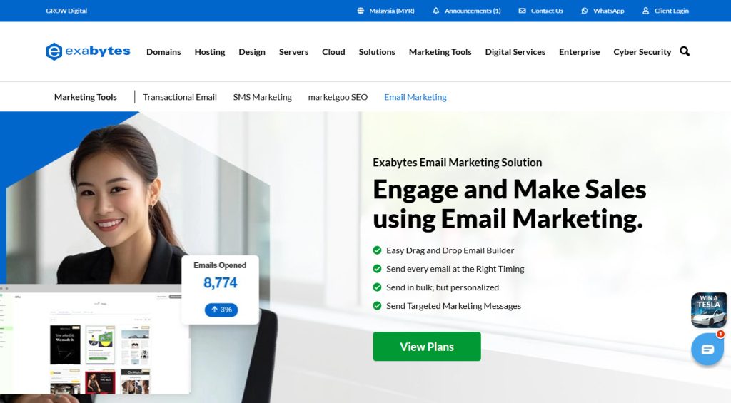 Exabytes is an email marketing company in Malaysia