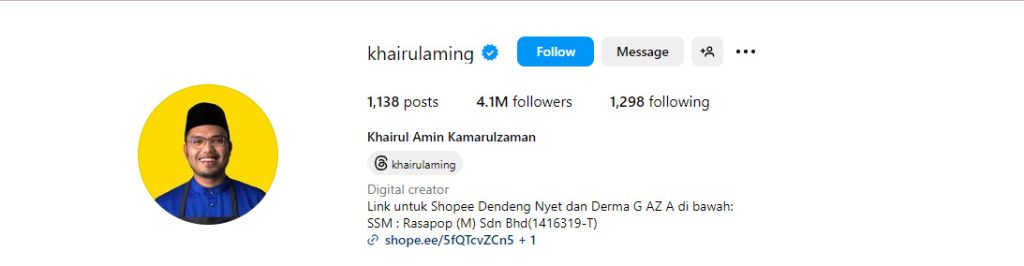 khairul-amin-kamarulzaman-khairulaming-4-1m-followers