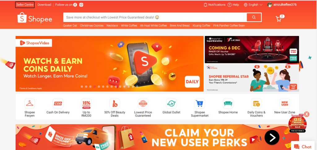 shopee is an online selling platform malaysia