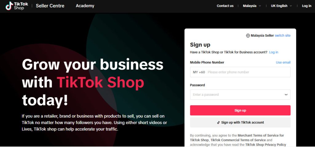 Daftar di Pusat Penjual TikTok Shop
